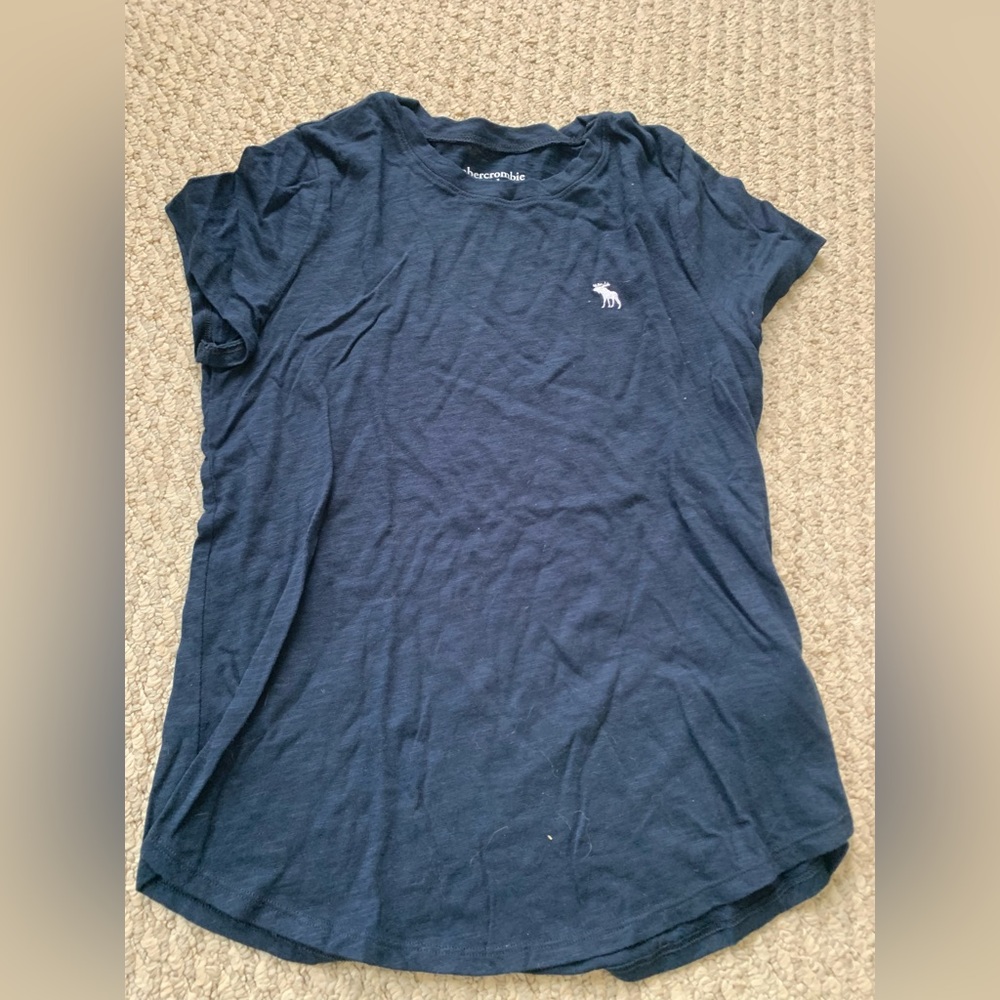 Abercrombie Kids Navy Tee Tshirt NWT 15 16 XL girls